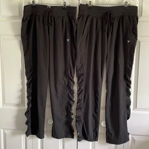 2 pairs of Old Navy active black pants; size large